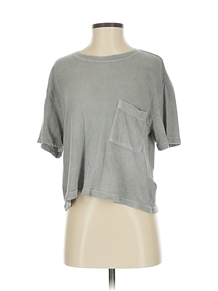 Pre-owned Brixton Short Sleeve T-shirt In Gray