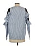 Pixie Market 100% Cotton Blue 3/4 Sleeve Blouse Size S - photo 2