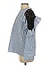 Pixie Market 100% Cotton Blue 3/4 Sleeve Blouse Size S - photo 5