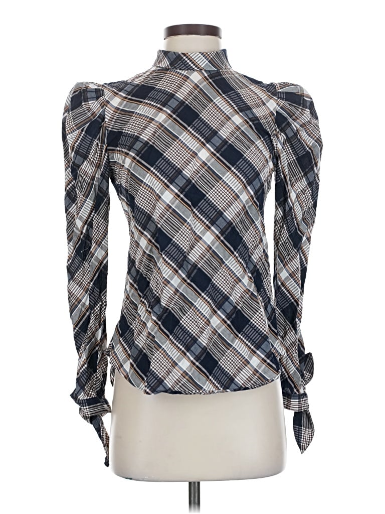 Pre-owned Veronica Beard 3/4 Sleeve Blouse In Gray