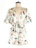 Tularosa 100% Polyester Floral White Romper Size M - photo 1