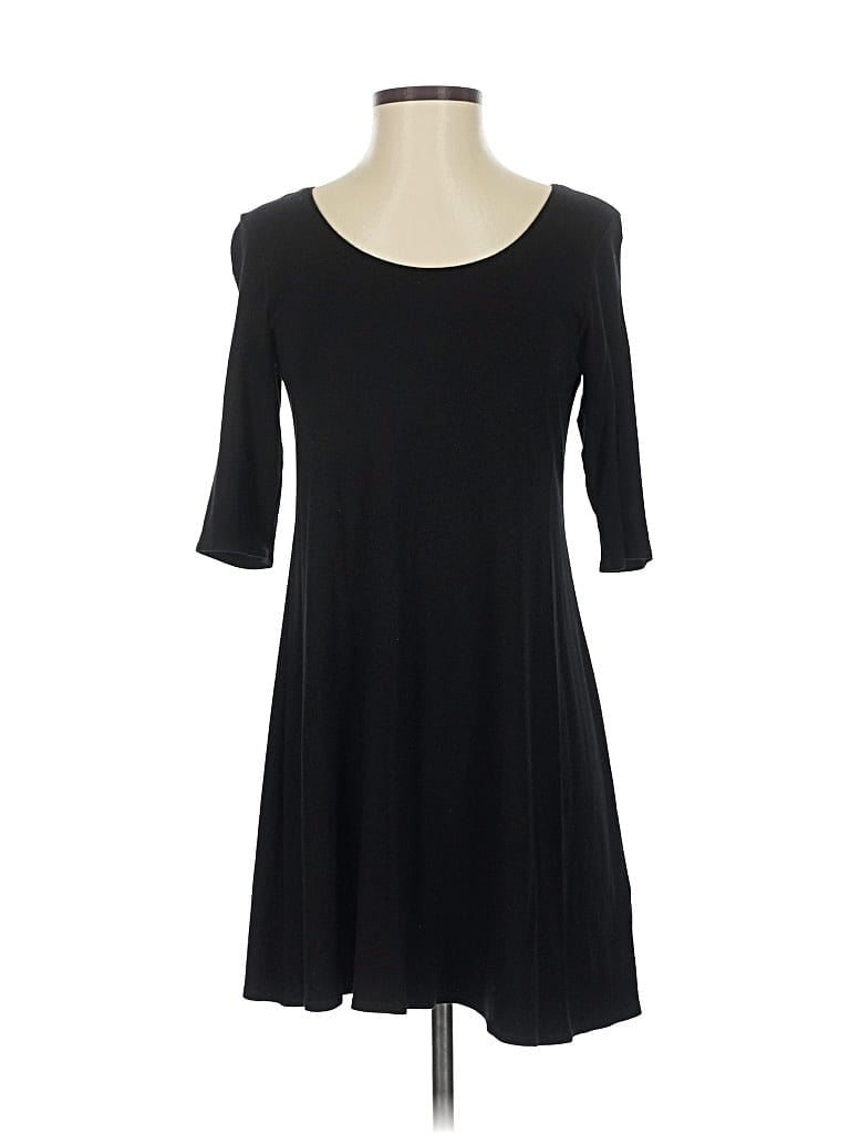 Pre-owned Eileen Fisher 3/4 Sleeve T-shirt In Black