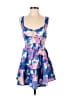 Unbranded Tropical Blue Cocktail Dress Size 6 - photo 1
