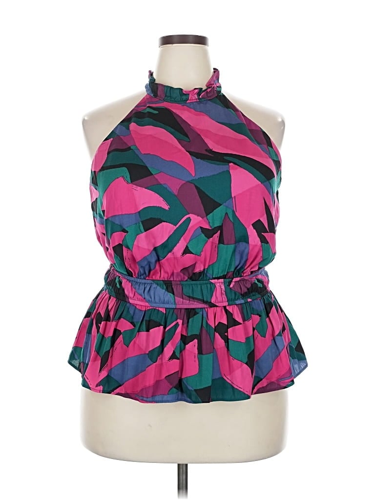 Pre-owned Nine West Sleeveless Blouse In Blue