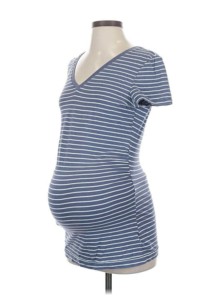 Pre-owned Gap - Maternity Short Sleeve Polo Shirt In Blue