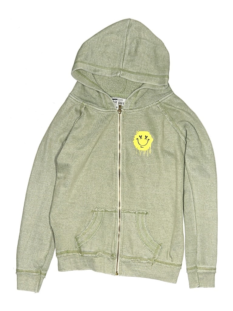 Pre-owned Vintage Havana Kids' Zip Up Hoodie In Green