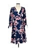 Eliza J 100% Polyester Floral Blue Casual Dress Size 4 - photo 1