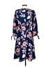 Eliza J 100% Polyester Floral Blue Casual Dress Size 4 - photo 2