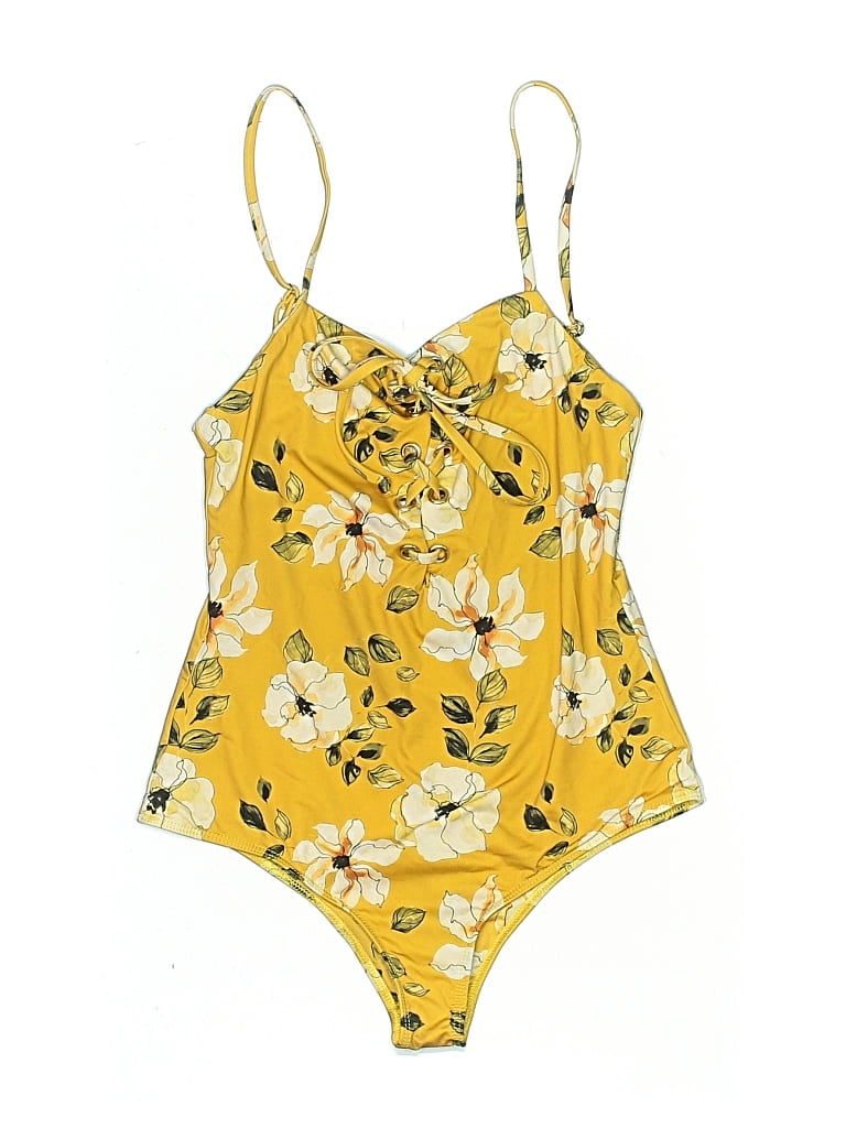 Pre-owned Beach Riot One Piece Swimsuit In Yellow