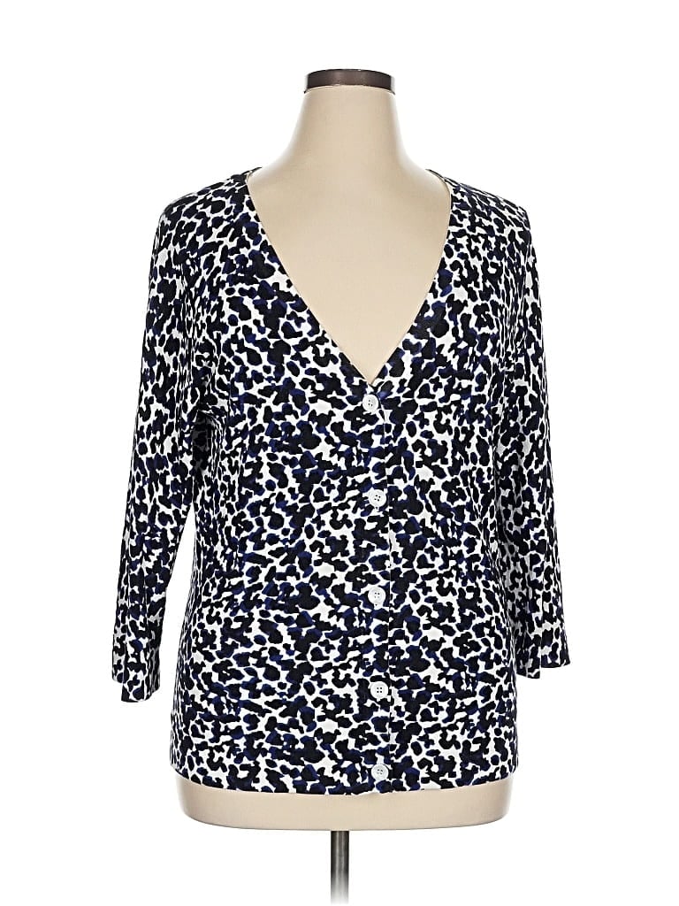 Pre-owned Laura Ashley Cardigan Sweater In Blue