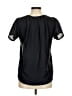 J.Crew 100% Polyester Black Short Sleeve Top Size S - photo 2