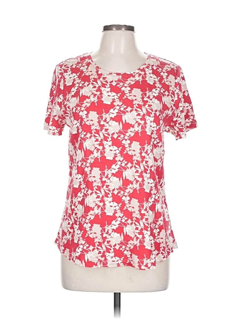 Pre-owned Chico's Short Sleeve Blouse In Red