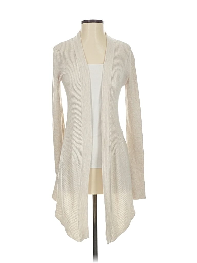 Pre-owned Le Chateau Cardigan Sweater In White