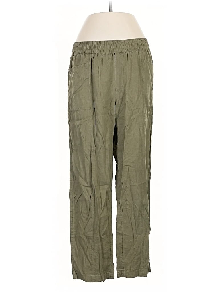 Pre-owned Caslon Linen Pants In Green