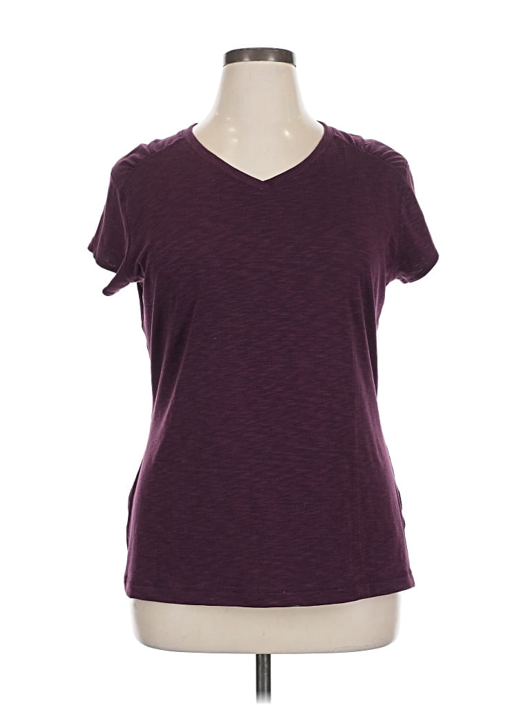 Pre-owned Title Nine Active T-shirt In Burgundy