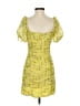 Et Clet 100% Polyester Yellow Cocktail Dress Size S - photo 2