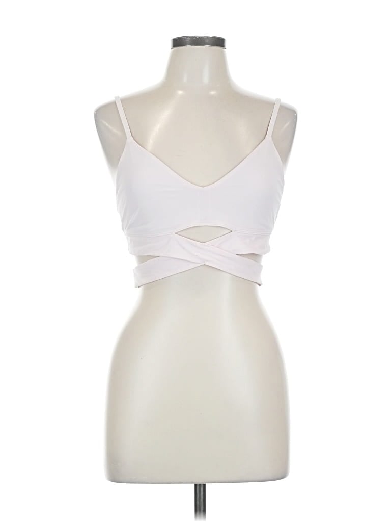 Pre-owned Lululemon Athletica Tank Top Ivory Strapless Neckline Tops In White