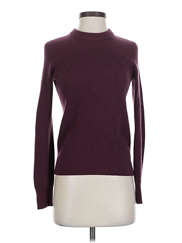 Pre-owned Rag & Bone Cashmere Pullover Sweater In Burgundy
