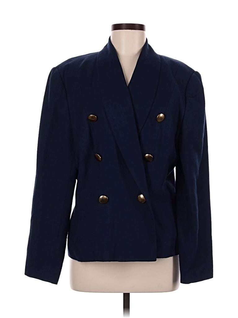Pre-owned Karen Scott Blazer Jacket In Blue