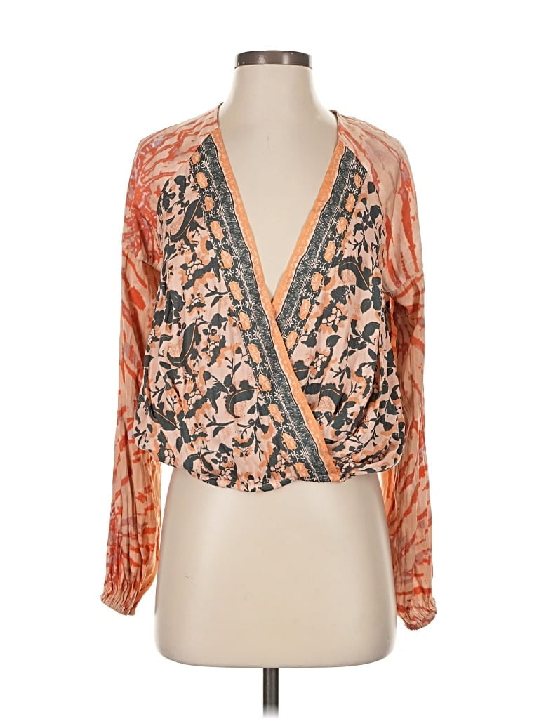 Pre-owned Free People Kimono In Orange
