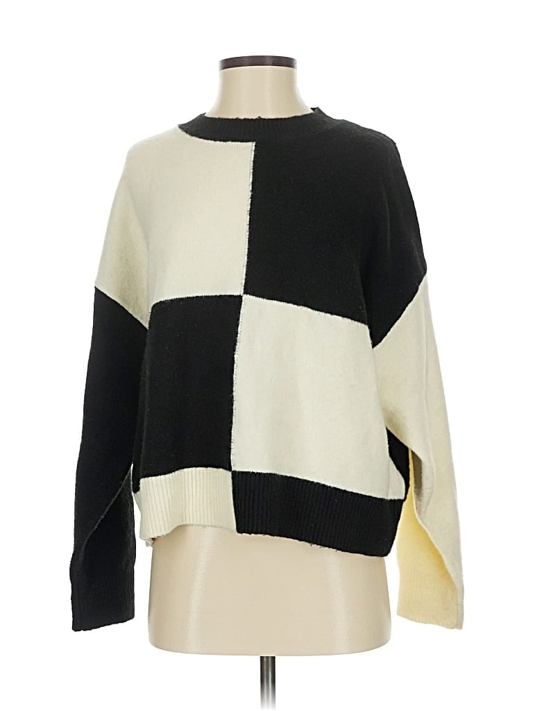 Pre-owned Mng Pullover Sweater In Black