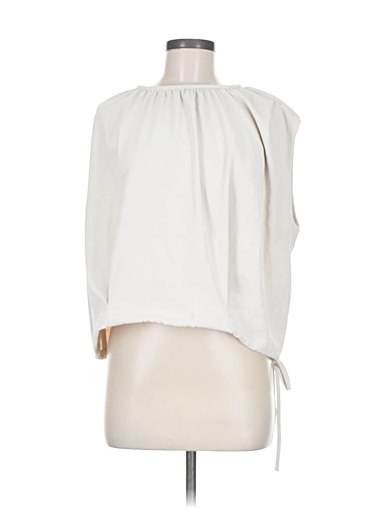 Pre-owned Zenana 3/4 Sleeve Blouse In White