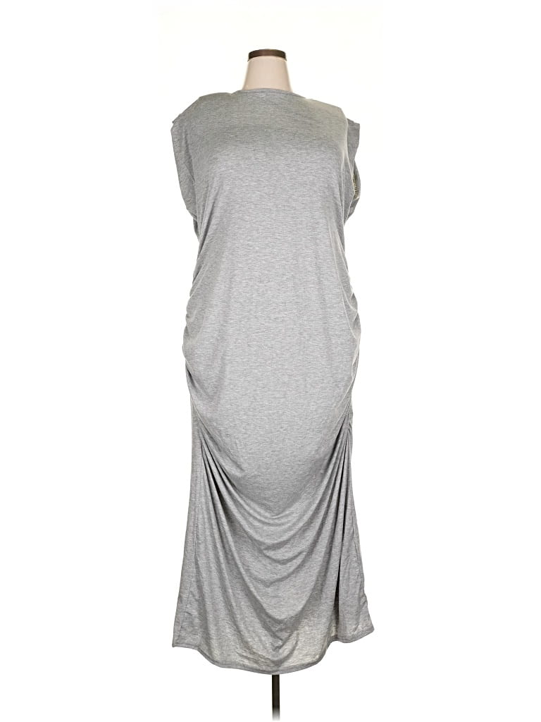 Pre-owned Prettylittlething Casual Dress In Gray