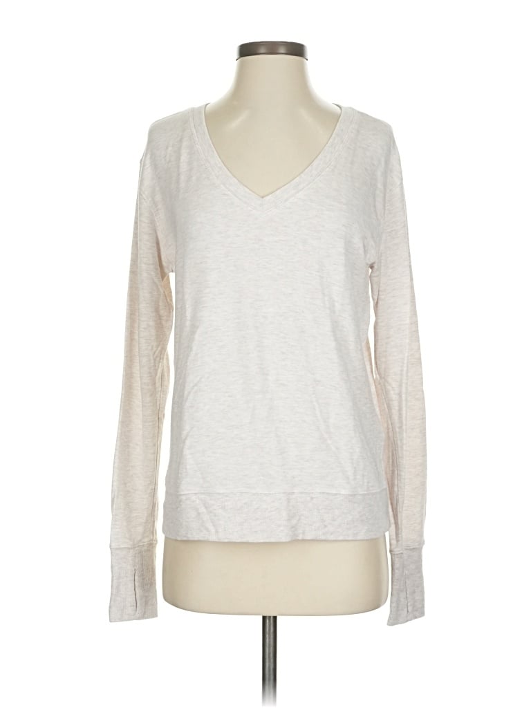 Pre-owned Athleta Pullover Sweater In Silver