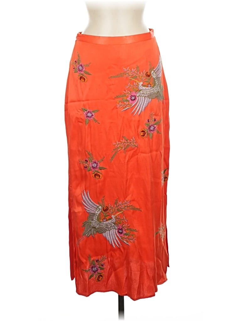 Pre-owned Maeve Casual Skirt In Orange