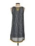 THML 100% Polyester Graphic Gray Casual Dress Size XS - photo 2