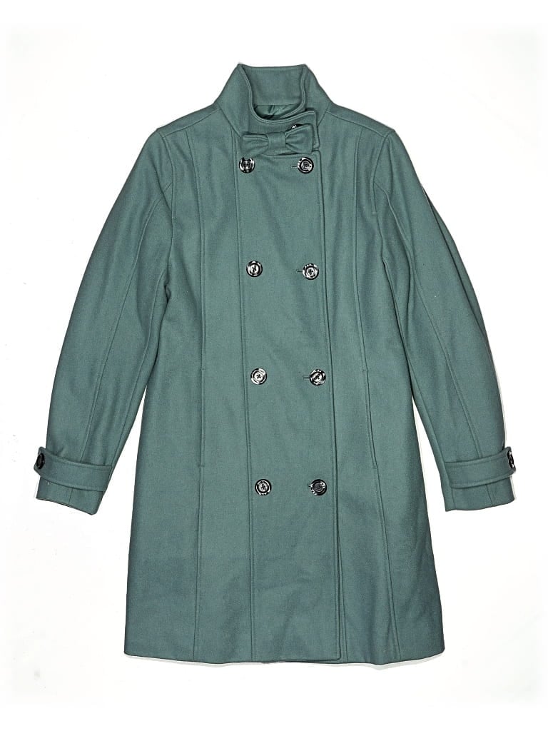 Pre-owned Lands' End Kids' Trenchcoat In Blue