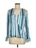 E3 by Etcetera 100% Rayon Blue Long Sleeve Blouse Size 6 - photo 1