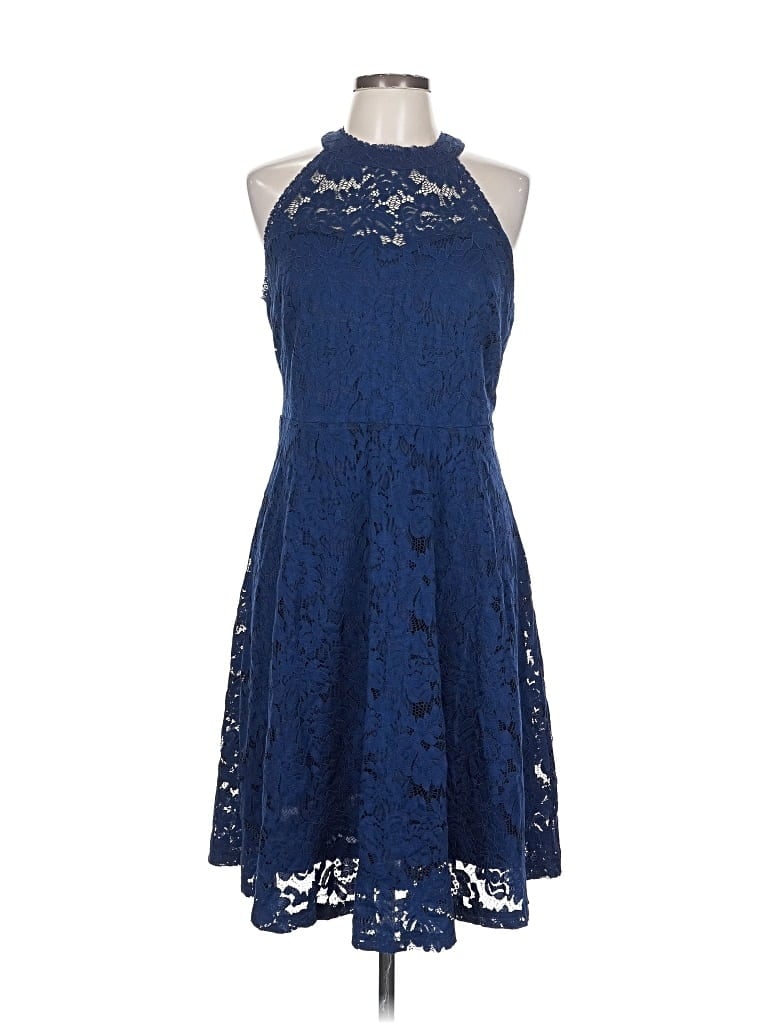 Pre-owned Allegra K Cocktail Dress In Blue
