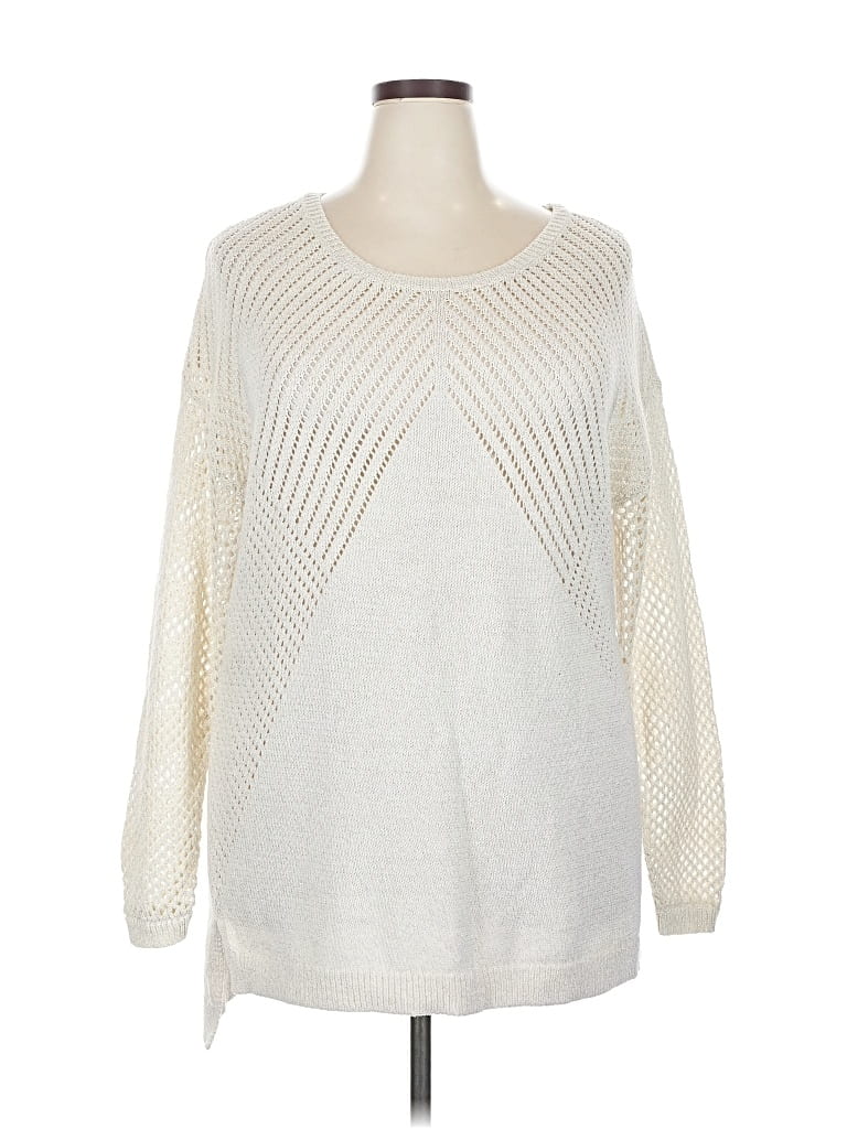 Pre-owned Fashion To Figure Pullover Sweater In White