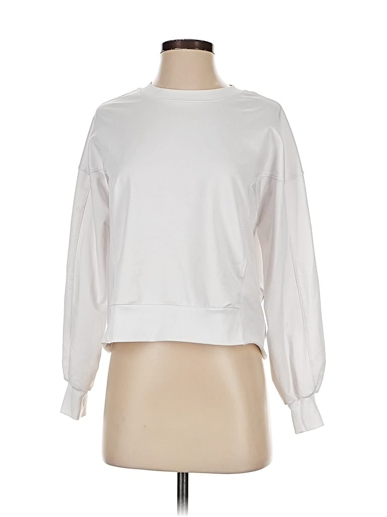 Pre-owned Lucky In Love Long Sleeve T-shirt In White