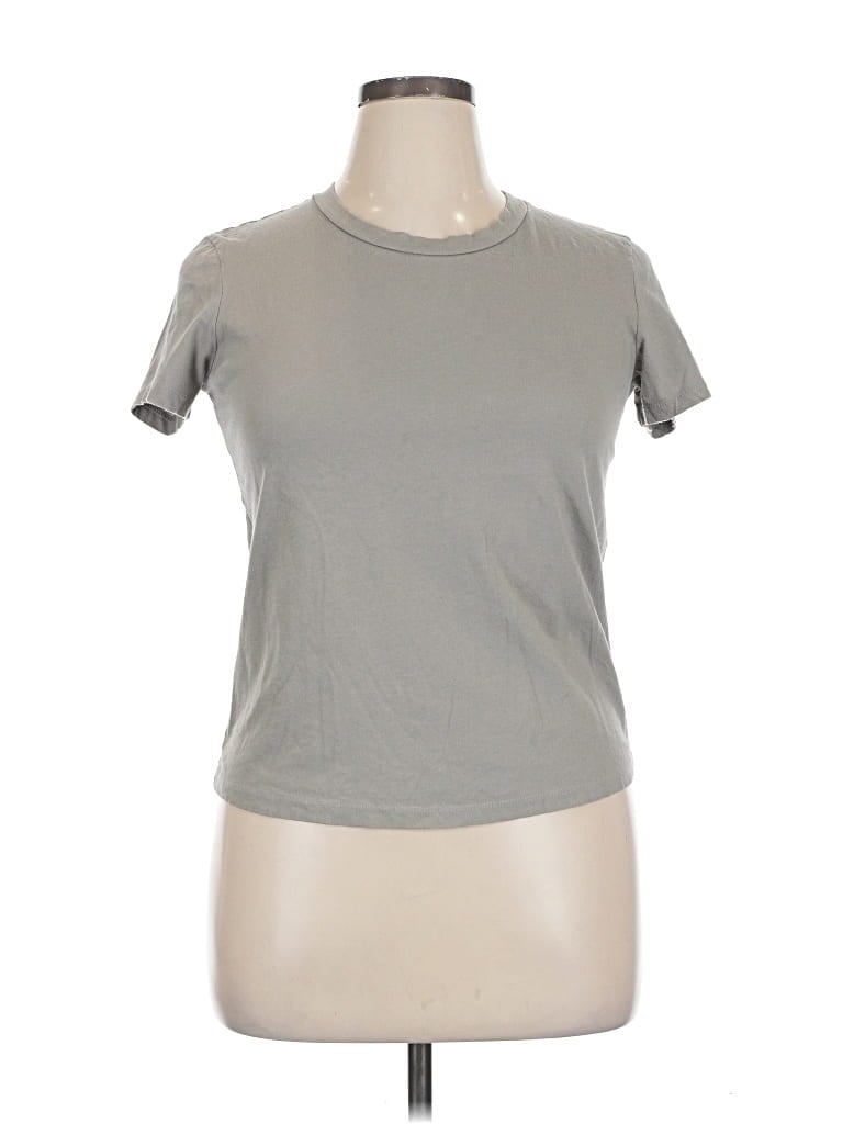 Pre-owned James Perse Short Sleeve T-shirt In Gray