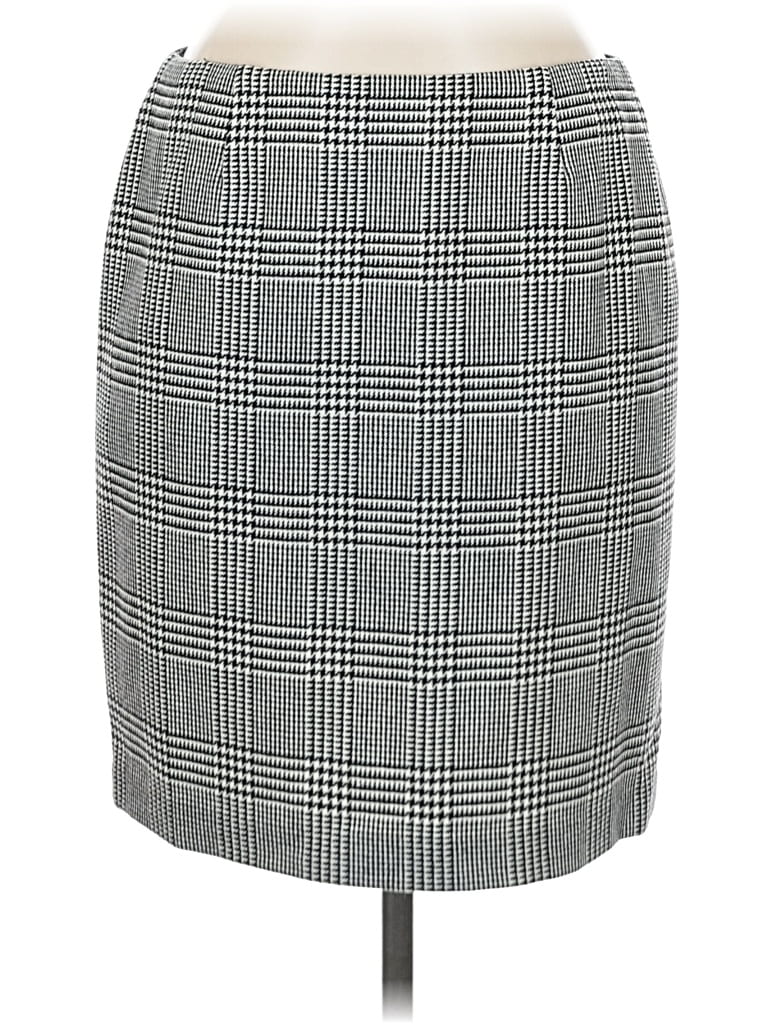 Pre-owned Ak Anne Klein Wool Skirt In Gray