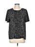 CeCe Stars Black Short Sleeve Top Size L - photo 1