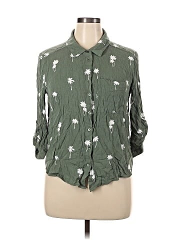 Market and Spruce 3/4 Sleeve Button-Down Shirt (view 1)