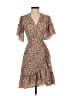 Max Studio Floral Brown Cocktail Dress Size XS - photo 1
