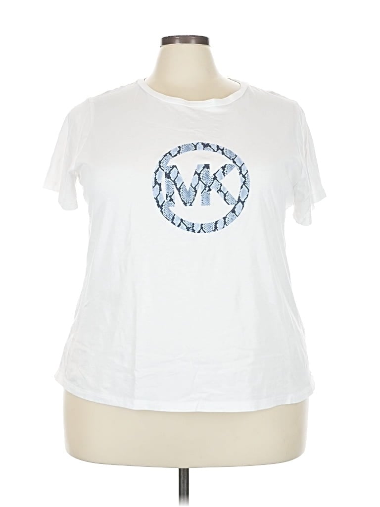 Pre-owned Michael Michael Kors Short Sleeve T-shirt In White