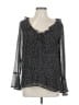 Cupcakes & Cashmere 100% Polyester Black Long Sleeve Blouse Size L (estimated) - photo 1