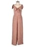 Shinestar 100% Polyester Hearts Brown Jumpsuit Size S - photo 1