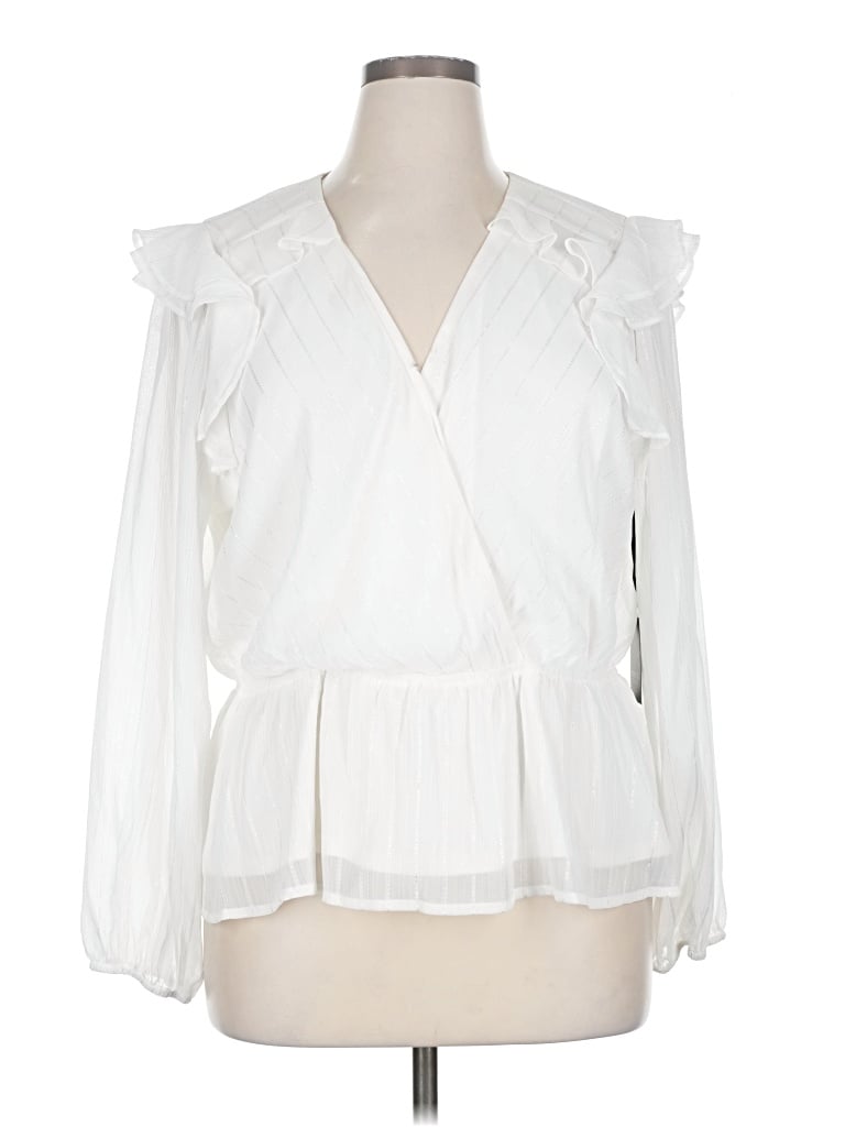 Simply Vera Vera Wang 3/4 Sleeve Blouse In White