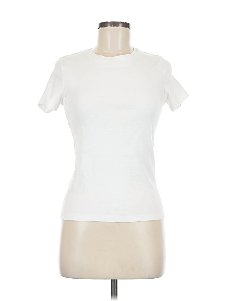 Pre-owned Levi's Short Sleeve Turtleneck In White