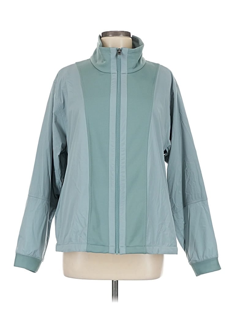 Pre-owned Athleta Track Jacket In Blue