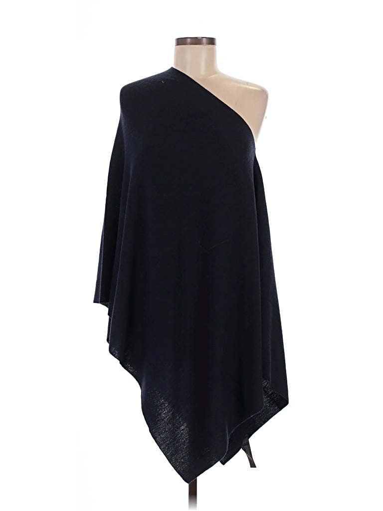 Pre-owned Eileen Fisher Poncho In Blue