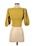 Backyard Roses Yellow 3/4 Sleeve Blouse Size S - photo 2
