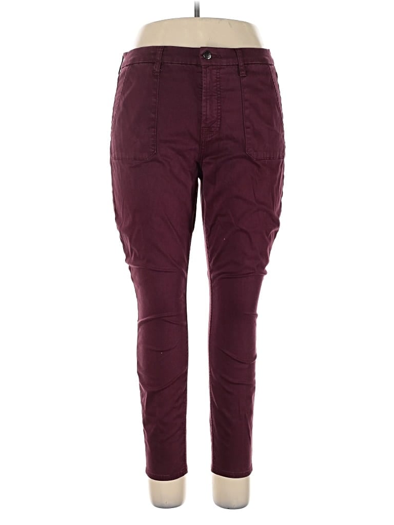 Pre-owned Jen7 By 7 For All Mankind Jeans In Burgundy