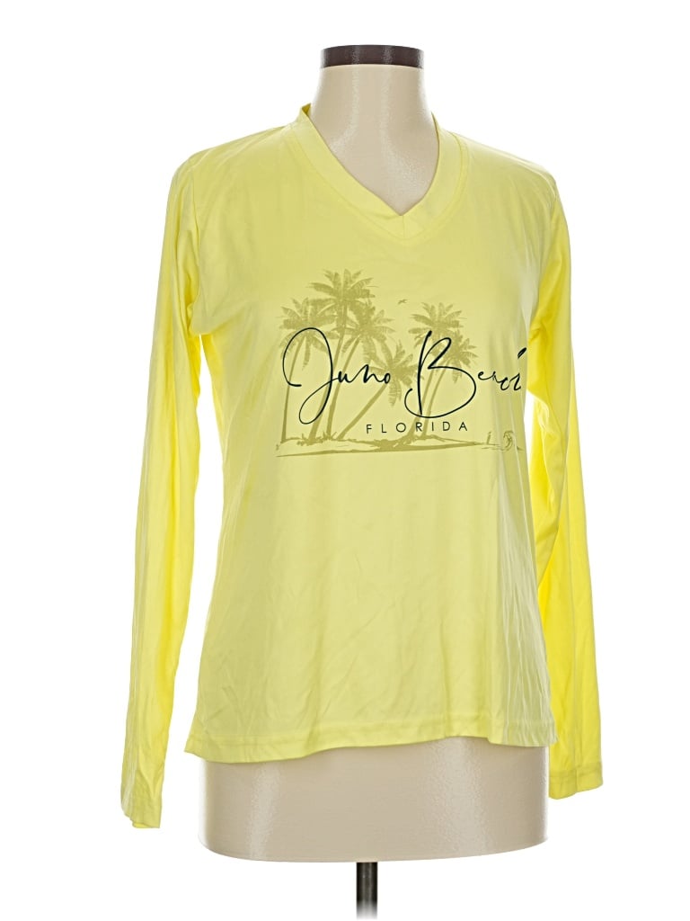 Pre-owned Assorted Brands Long Sleeve T-shirt In Yellow